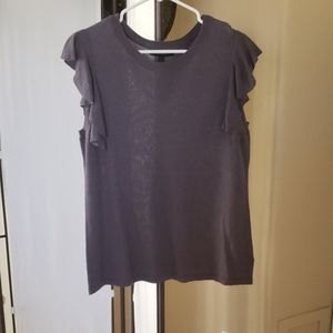 Gray short sleeved sweater gently used